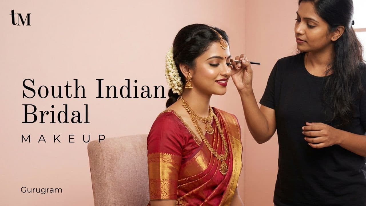 South Indian Bridal Makeup Services at Home for Women in Gurugram